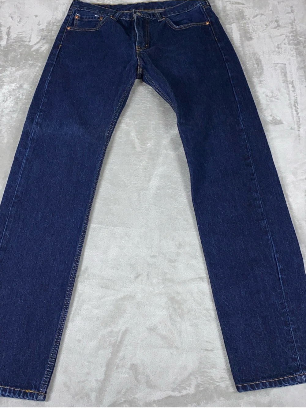 Levi's 505 Regular Fit Jeans Men’s 33X34‎ Dark Wash Indigo Straight Leg - Picture 5 of 9